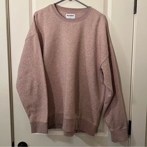 Men’s Fleece Crewneck Sweater Pink Heather